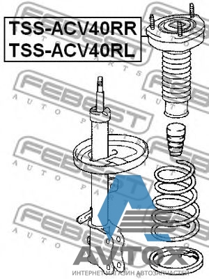 TSS-ACV40RR FEBEST Опора стойки амортизатора FEBEST 